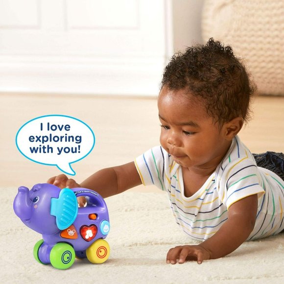 VTech Baby Learning Toy Interactive Push and Explore Elephant - Picture 11 of 14